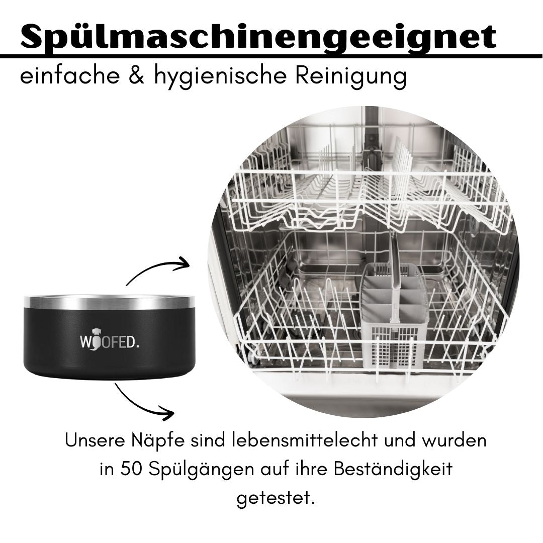 Premium Edelstahlnapf Mystery Black