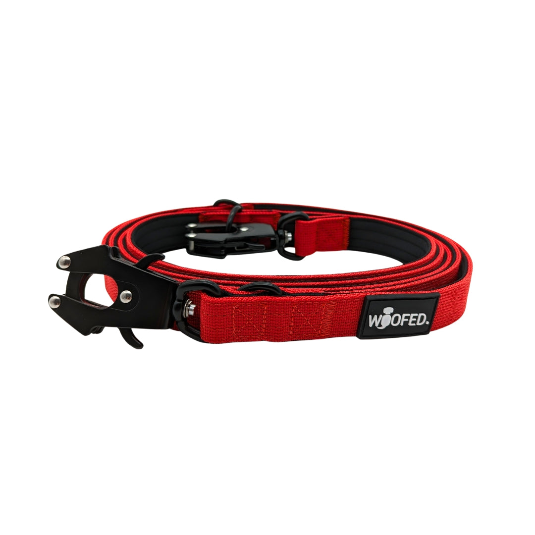 taktische Nylon Führleine Rosso Red