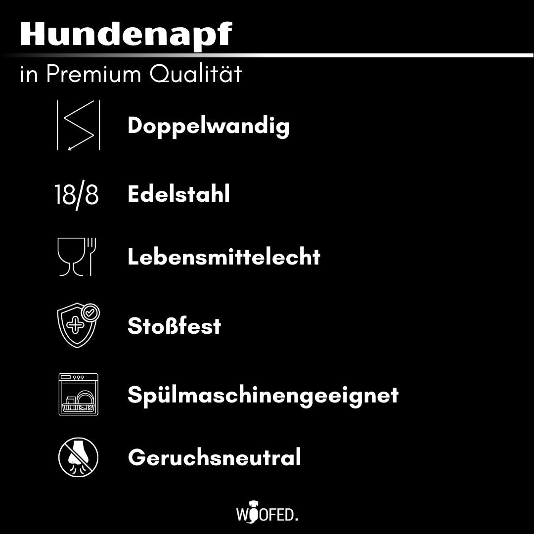 Premium Edelstahlnapf Pure White