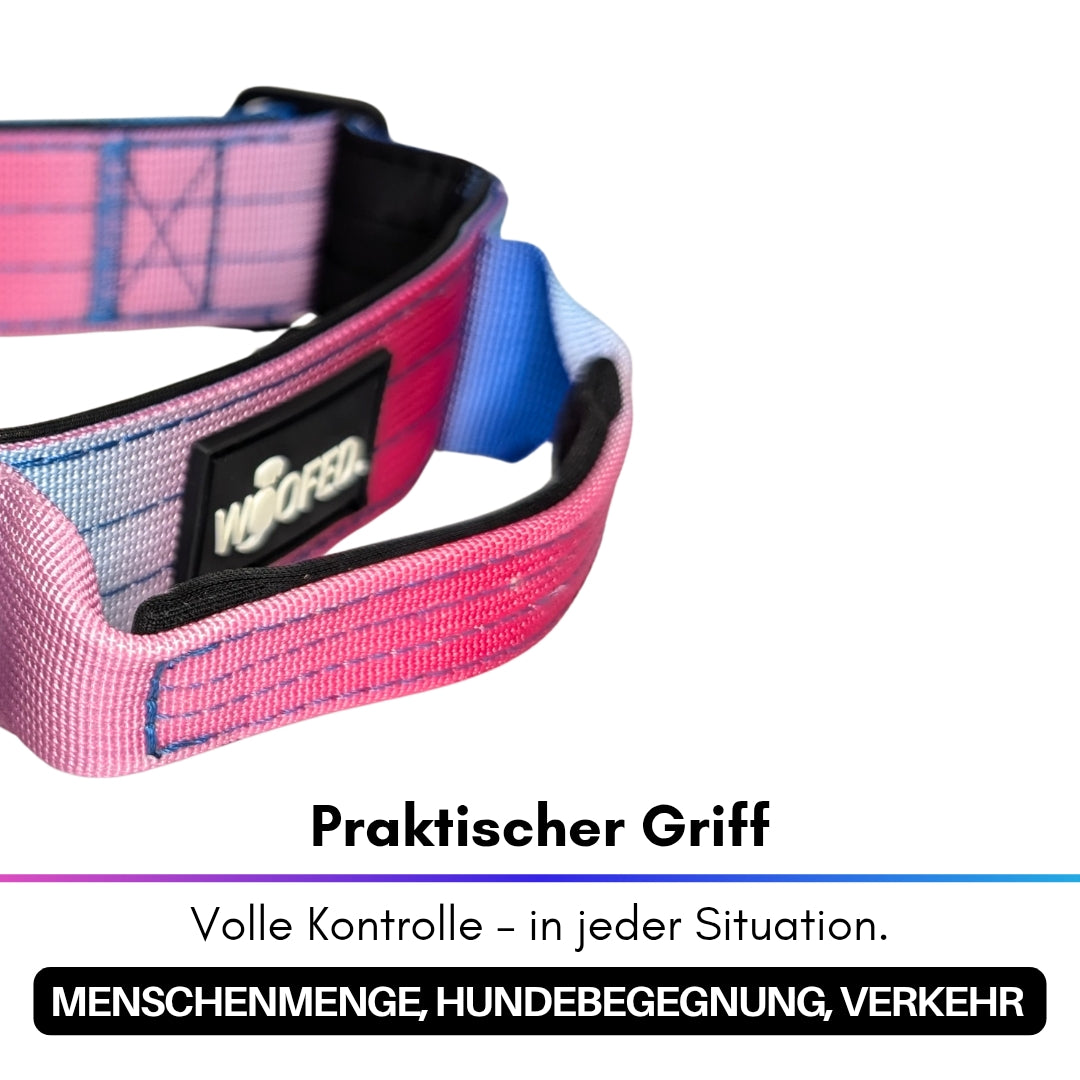 taktisches Nylon Halsband Pink Blue Sky - ultraleicht