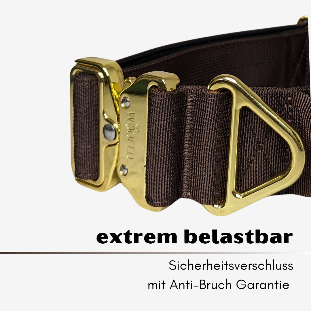 taktisches Nylon Halsband Dark Brown