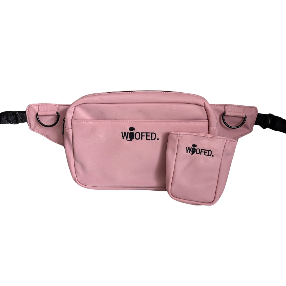 Multifunktionale Gassitasche - 2 in 1 Bauchtasche & Schultertasche Altrosa