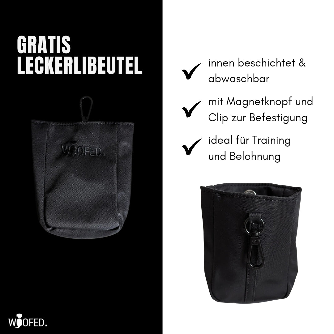Multifunktionale Gassitasche - 2 in 1 Bauchtasche & Schultertasche Deep Black