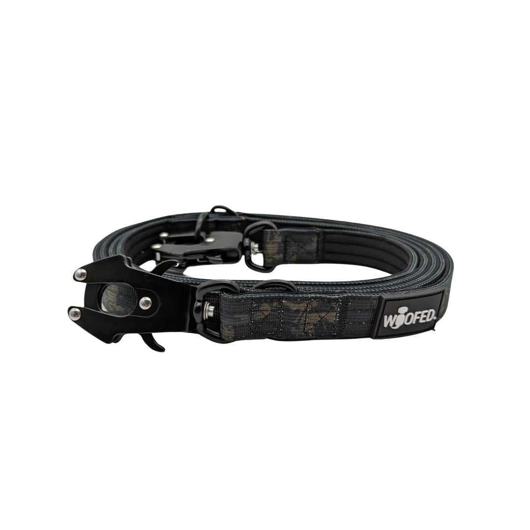 taktische Nylon Führleine Black Camo
