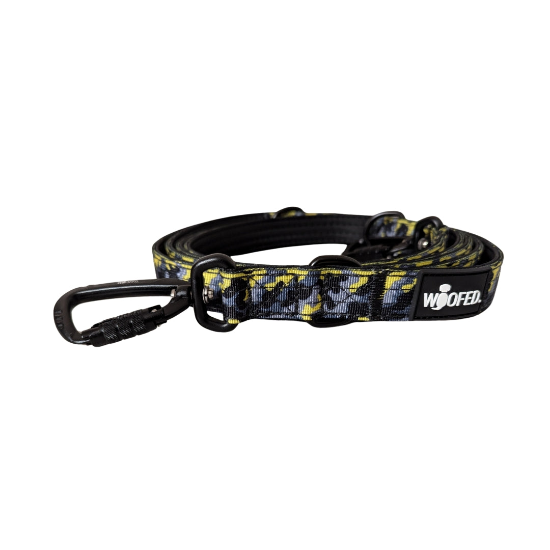 Nylon Führleine Safety Lock Yellow Camo