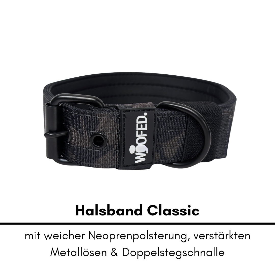 Nylon Classic Halsband Black Camo