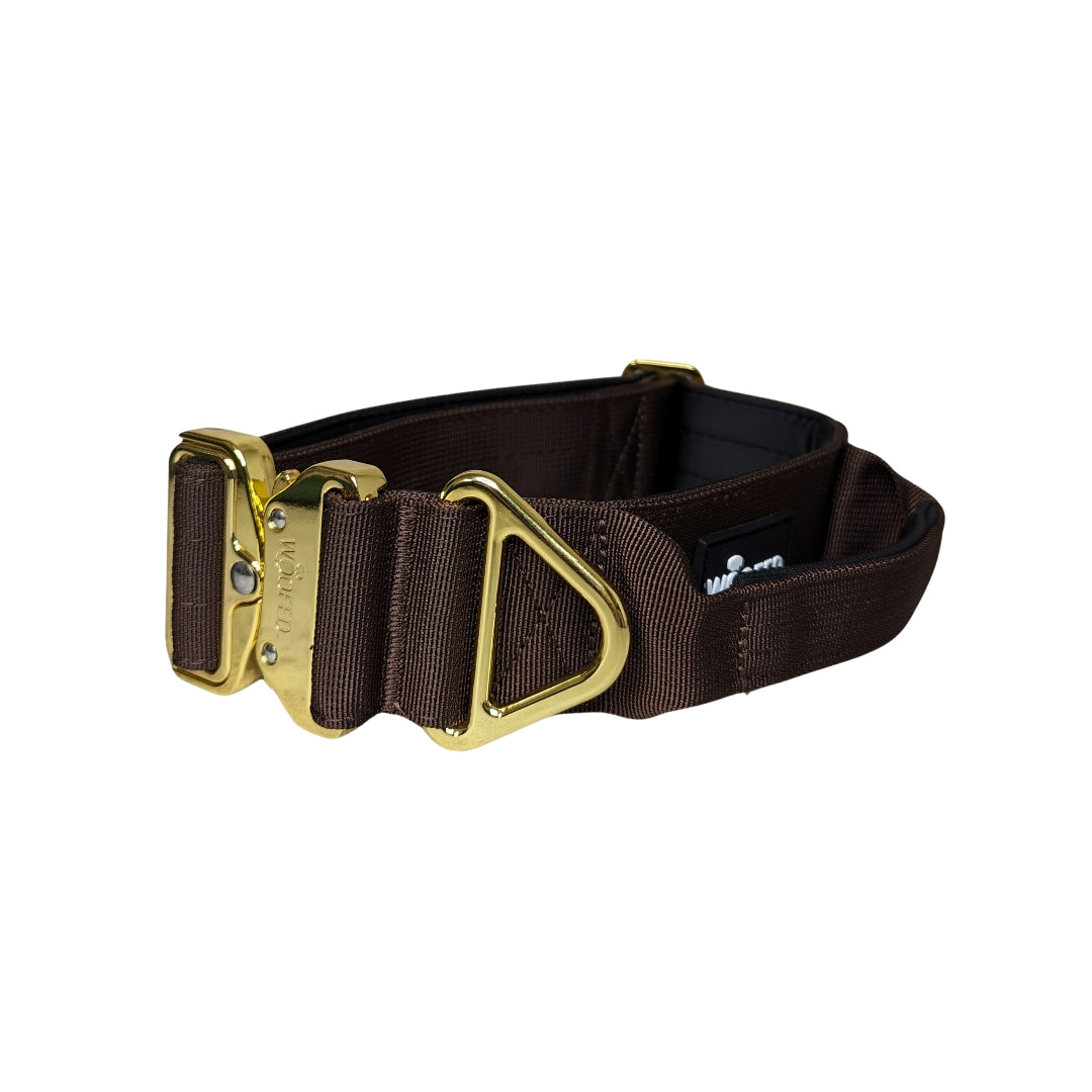 taktisches Nylon Halsband Dark Brown