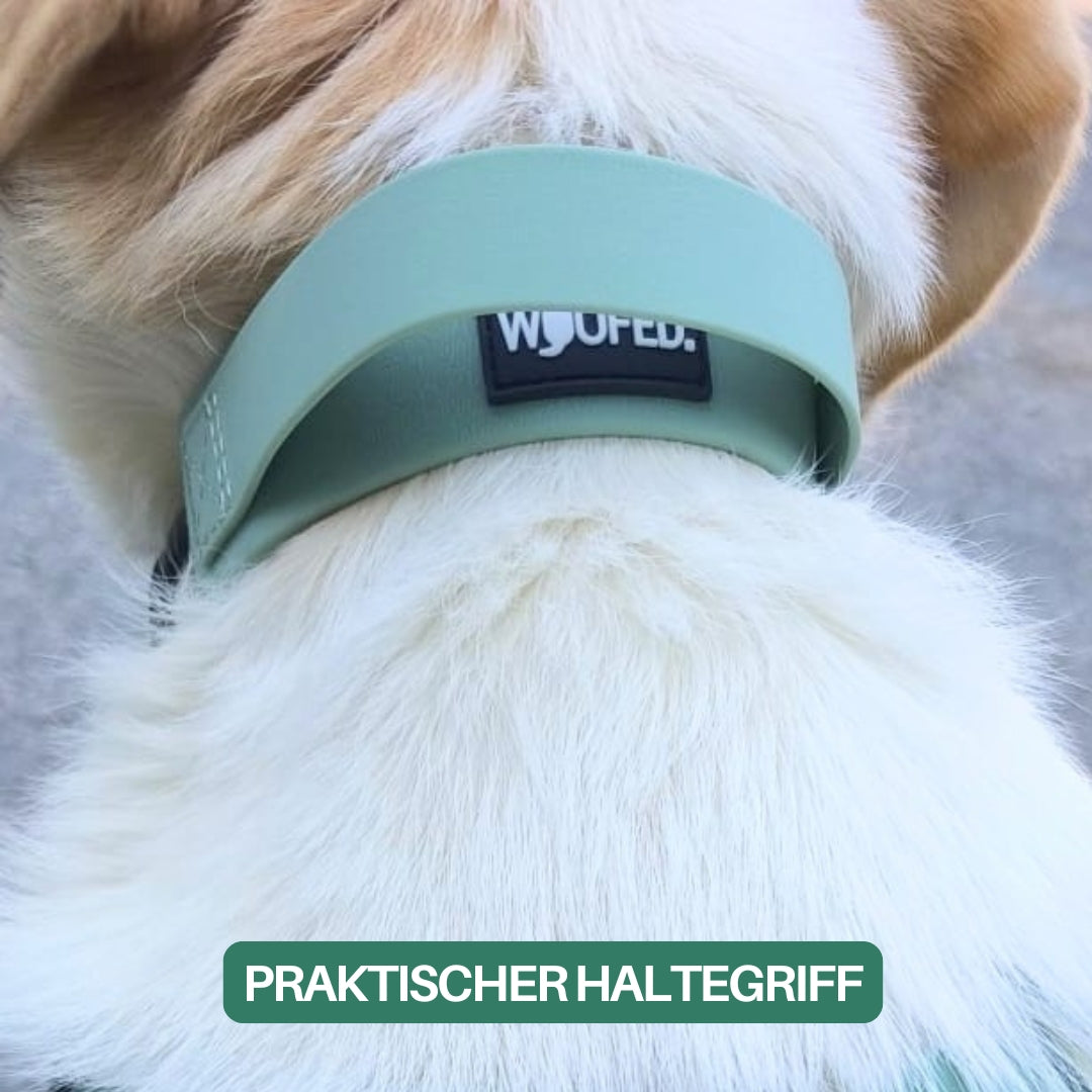 Halsband WOOFLEX® Tactical verstellbar mit Griff Jade Green