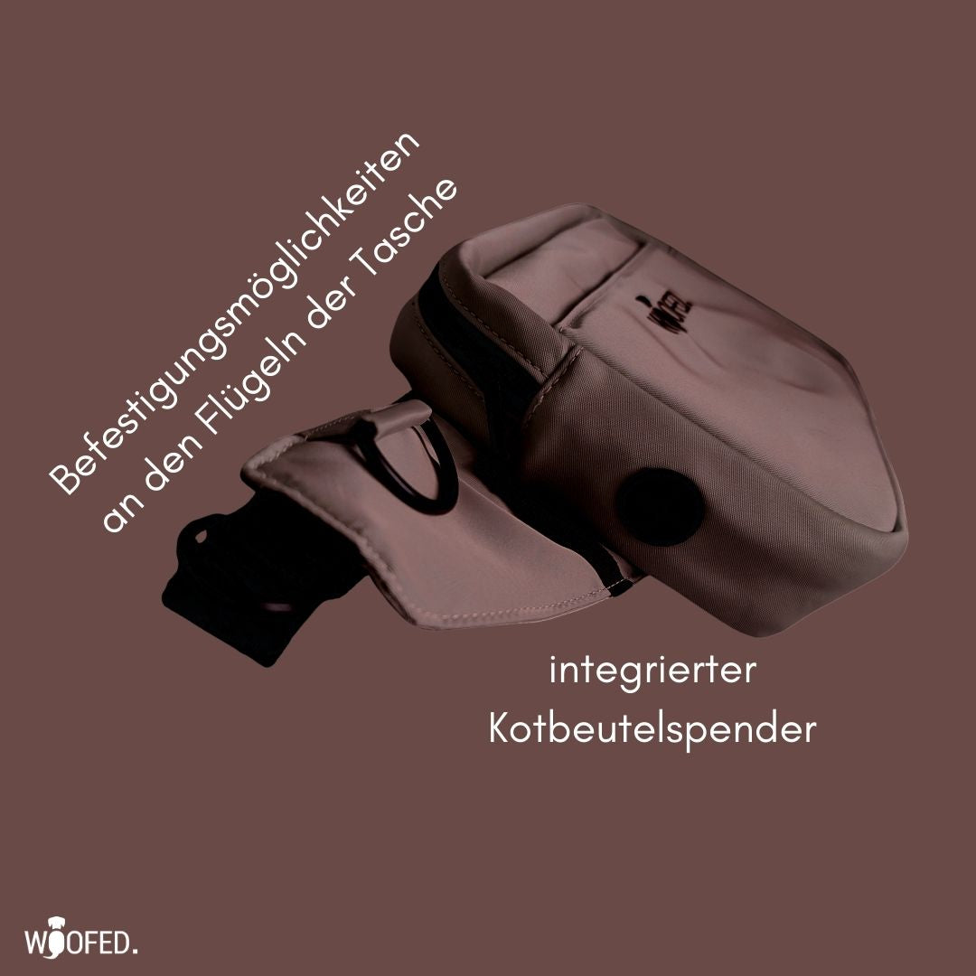 Multifunktionale Gassitasche - 2 in 1 Bauchtasche & Schultertasche Copper Brown