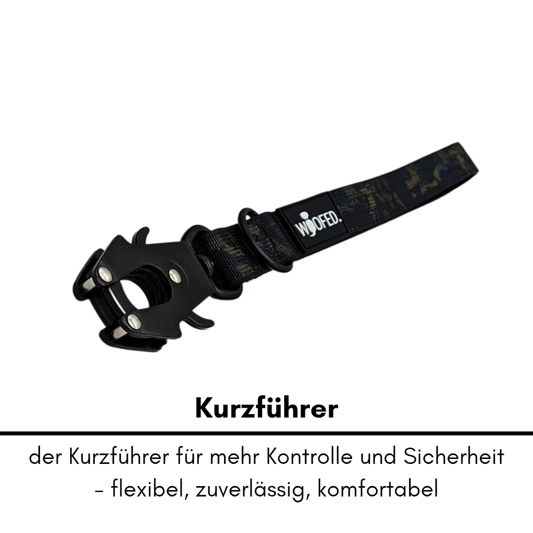 taktische Nylon Führleine Black Camo