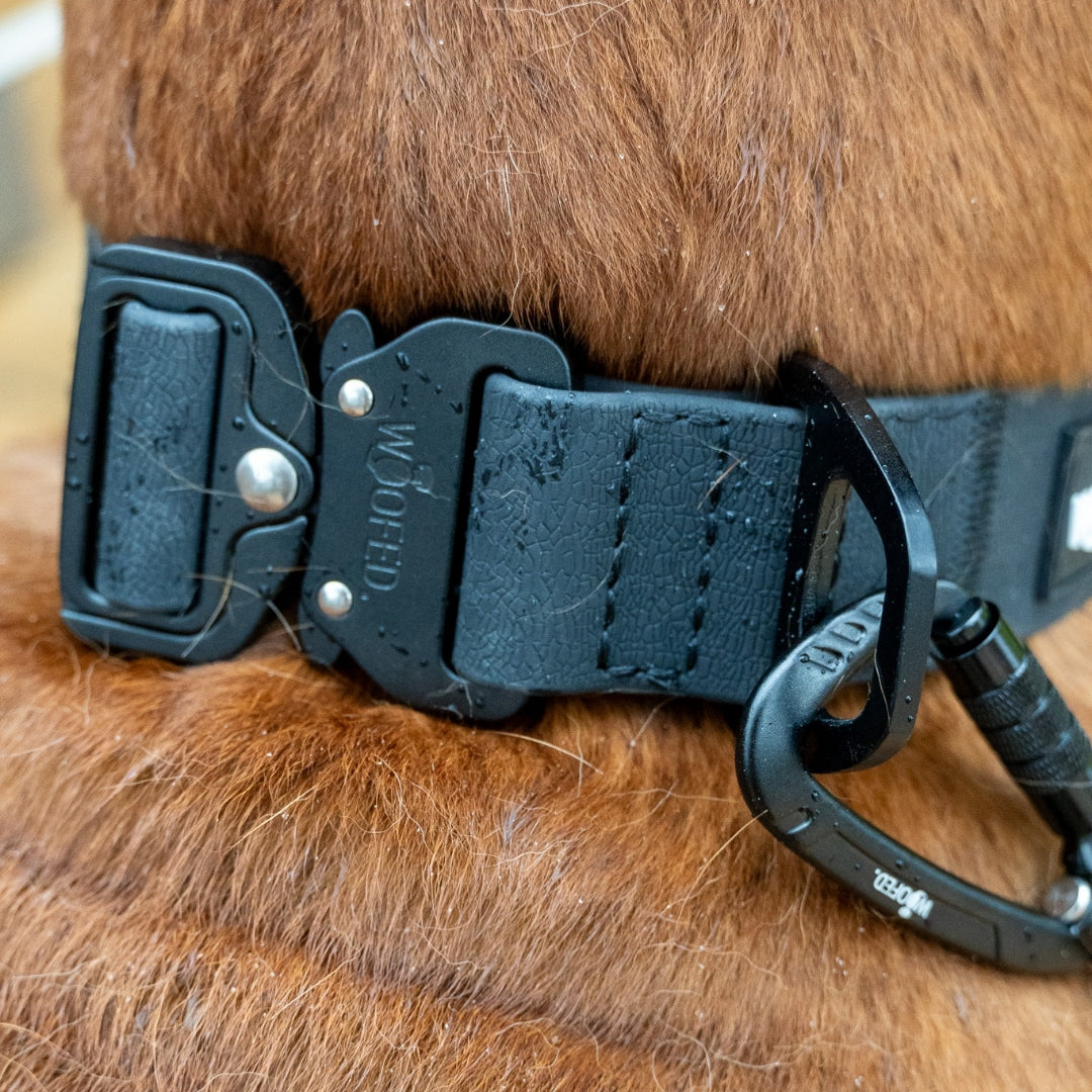 Halsband WOOFLEX® Tactical verstellbar ohne Griff Phantom Black