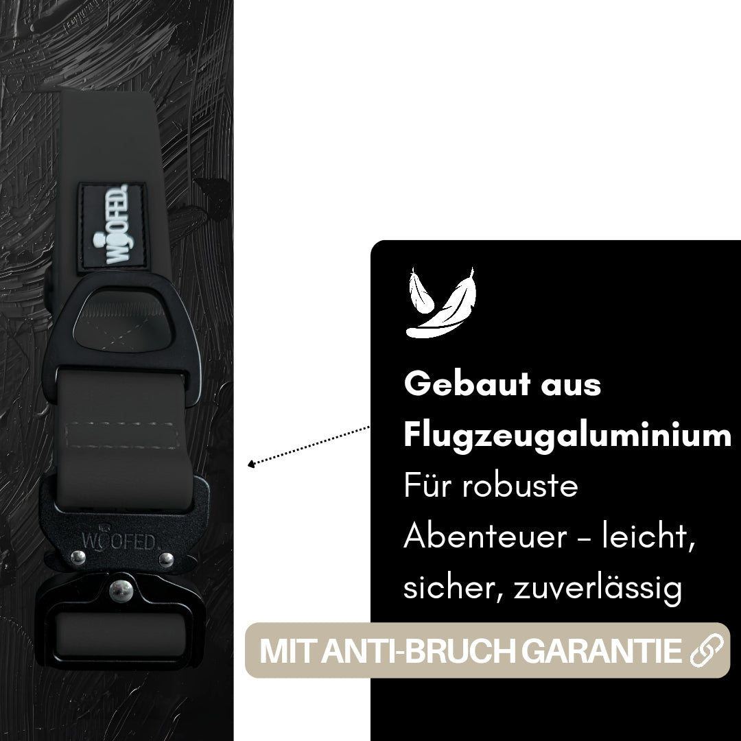 Halsband WOOFLEX® Tactical verstellbar ohne Griff Phantom Black