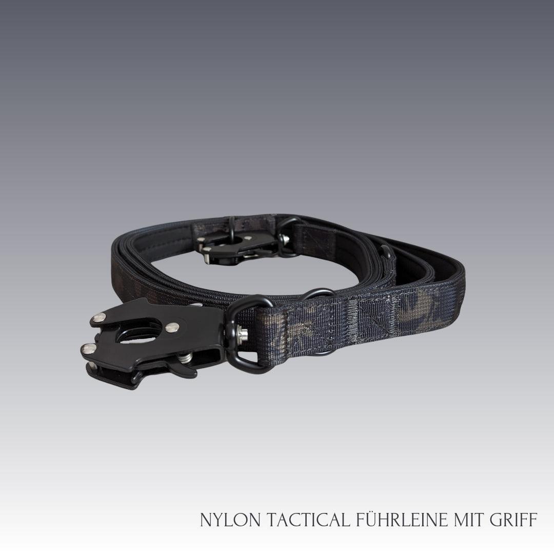 Nylon Tactical Führleine verstellbar mit Kurzführgriff in Camo