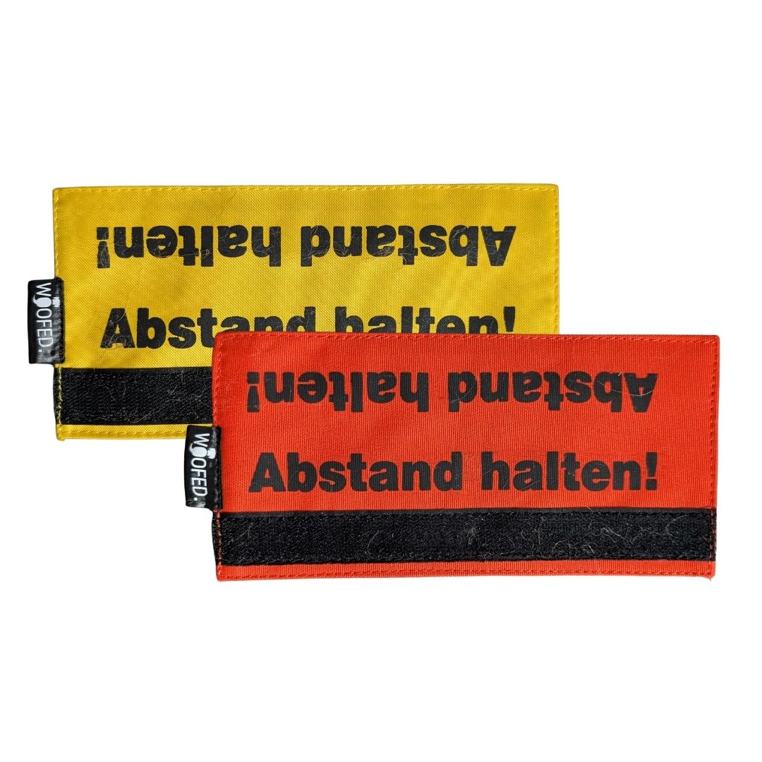 Leinen Banderole "Abstand halten"
