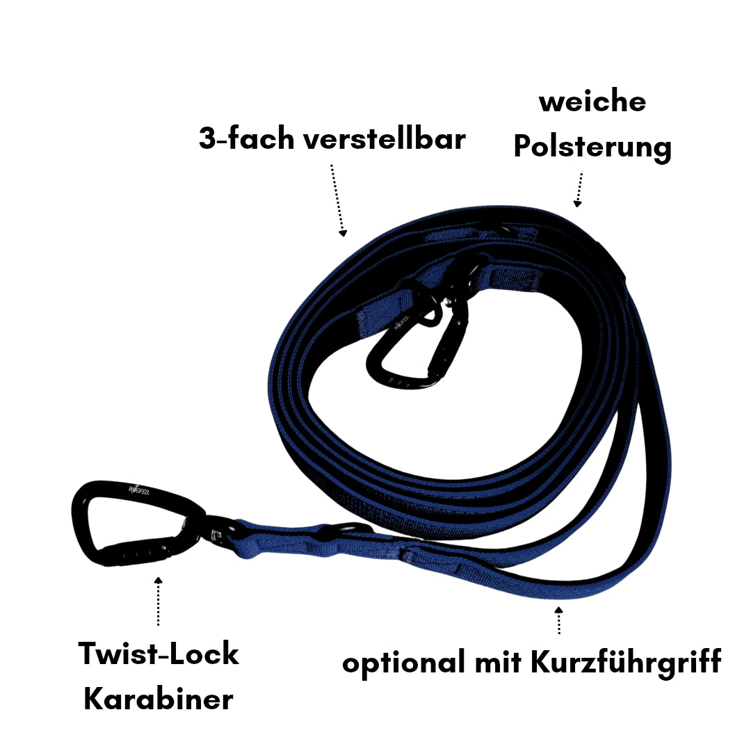 Nylon Pro Führleine Midnight Blue