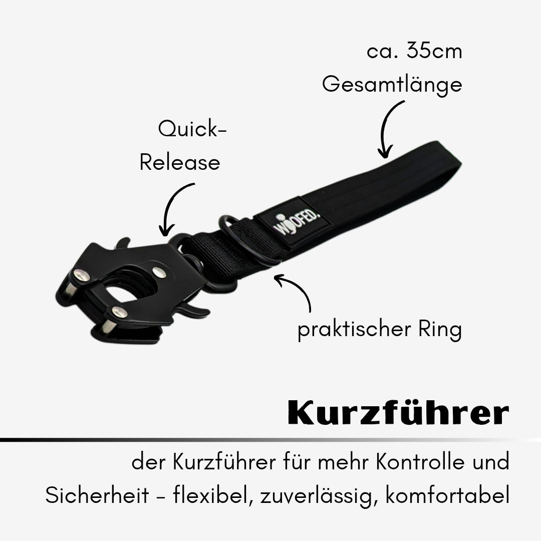 Nylon Tactical Leash Deep Black