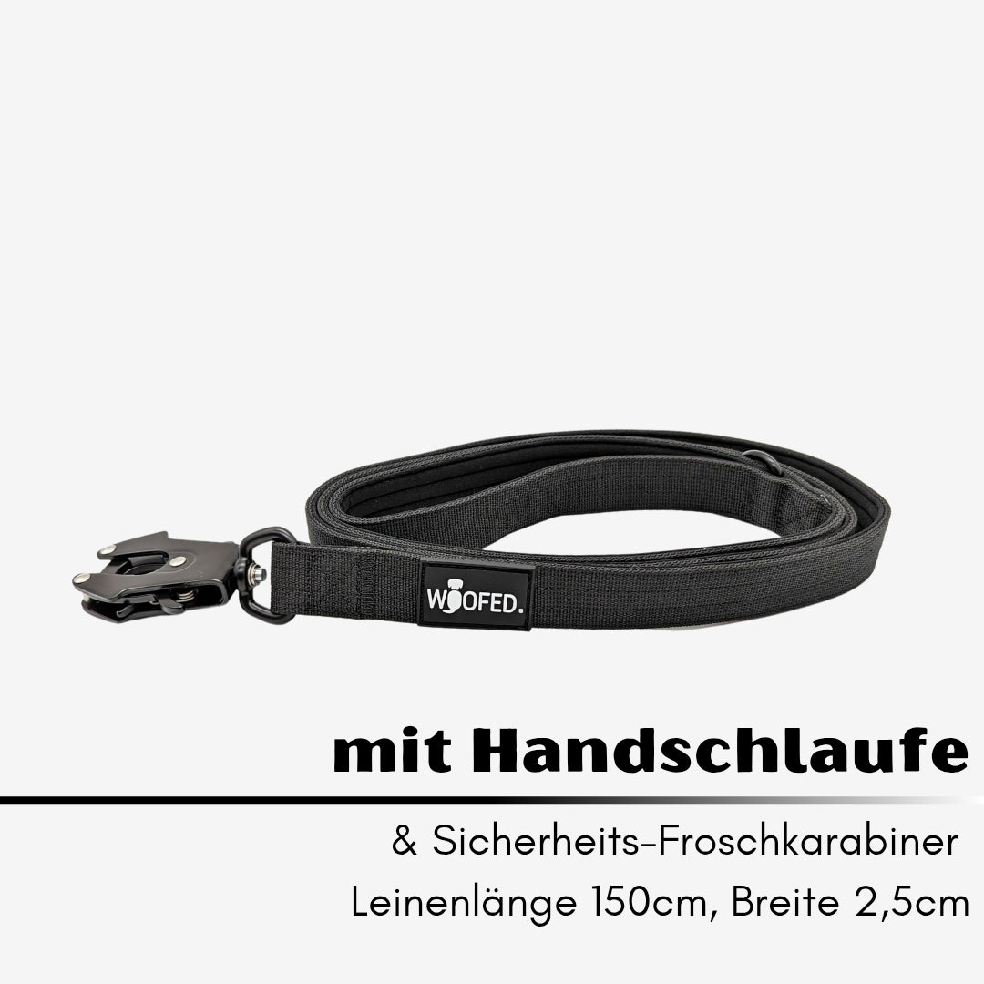 Nylon Tactical Leash Deep Black