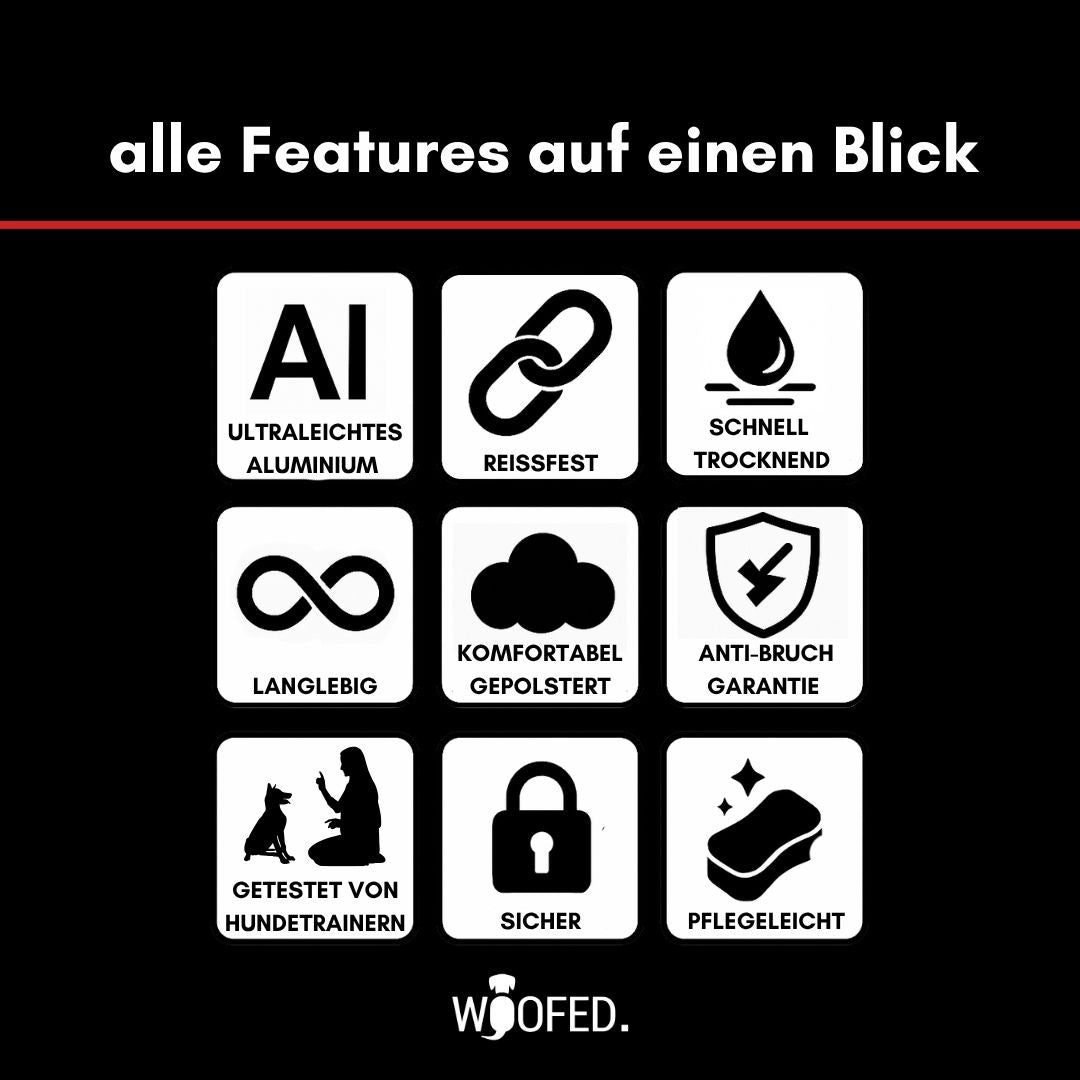 taktisches Nylon Halsband Rosso Red - ultraleicht