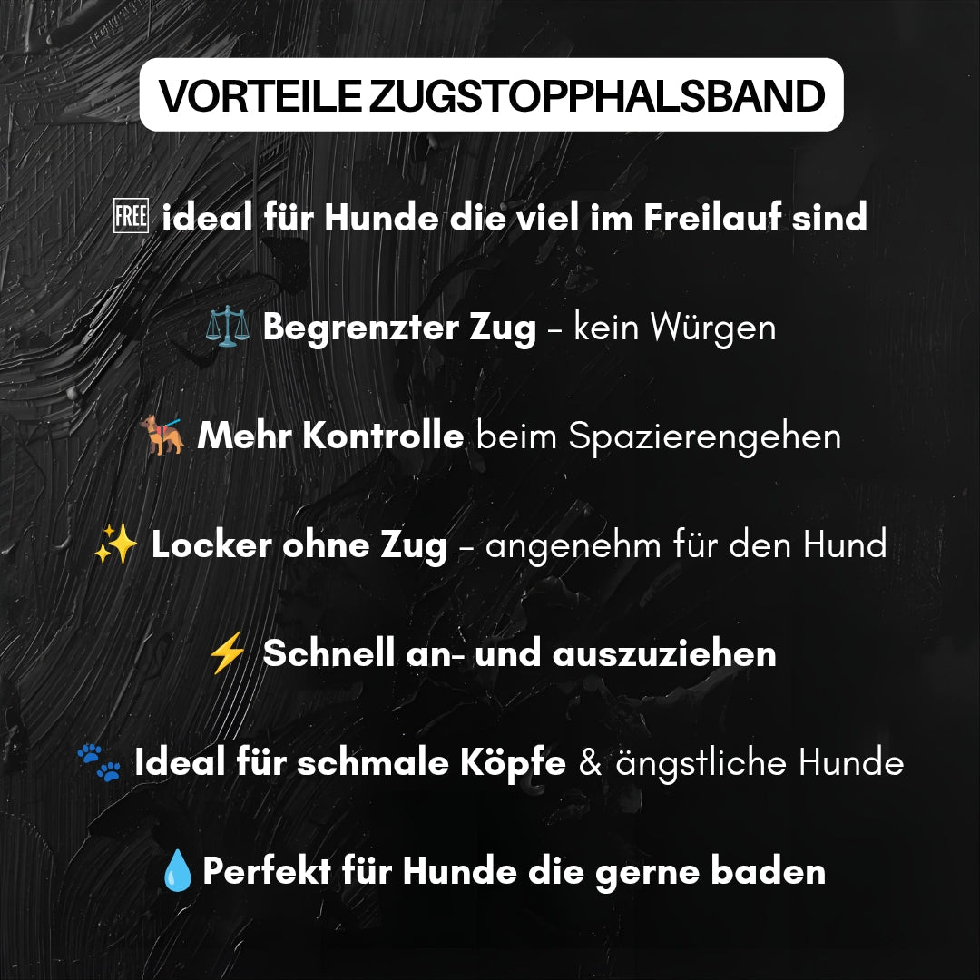 Zugstopphalsband WOOFLEX® Phantom Black - WOOFED.