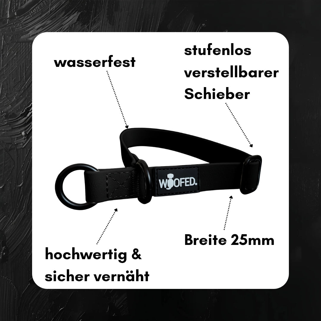 Zugstopphalsband WOOFLEX® Phantom Black - WOOFED.